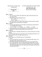 Đề thi tuyển sinh vào 10  môn Hóa học chọn lọc số 27