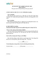 Đề thi thử tốt nghiệp môn Lịch Sử năm 2014 trường THPT Chu Văn An - Hà Nội