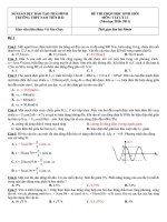 Đề thi thử học sinh giỏi VL12 (trắc nghiệm %) môn vật lý