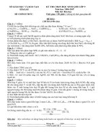 Đề thi học sinh giỏi hóa học lớp 9 số 4