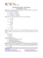 Đề thi thử môn Vật lý (5)