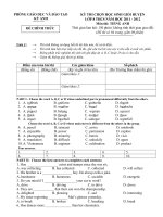 Đề anh 8 - sưu tập đề kiểm tra, thi học sinh giỏi tiếng anh 8 tham khảo bồi dưỡng  (286)