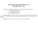 Đề văn 7 - sưu tầm đề kiểm tra, thi định kỳ học sinh giỏi môn văn bồi dưỡng (84)