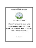 Xây dựng phương pháp định lượng cefepim trong thuốc bằng sắc ký lỏng hiệu năng