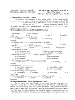 Đề anh 8 - sưu tập đề kiểm tra, thi học sinh giỏi tiếng anh 8 tham khảo bồi dưỡng  (98)