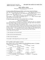 Đề anh 8 - sưu tập đề kiểm tra, thi học sinh giỏi tiếng anh 8 tham khảo bồi dưỡng  (270)