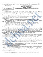 Đề thi vào lớp 10 môn Hóa học số 154