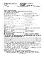 Đề kiểm tra định kì Hóa học lớp 9 số 11