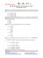 Đề thi thử môn Vật lý (16)