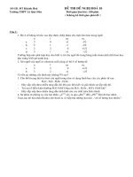 Đề thi học sinh giỏi Hóa học lớp 10 chọn lọc số 38