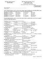 Đề thi thử đại học môn Tiếng Anh (19)