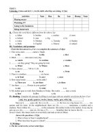 BỘ ĐỀ thi HKI tham khảo, tiếng Anh lớp 6