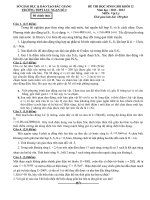 ĐỀ THI + ĐÁP ÁN HSG KHỐI 12 Năm Học 2011-2012 (Đề 2) môn vật lý