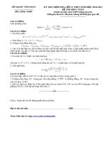 Đề thi học sinh giỏi môn Toán lớp 11 chọn lọc số 22