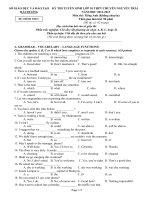 tuyển sinh 10 tiếng Anh không chuyên (Hải Dương 2012 - 2013)