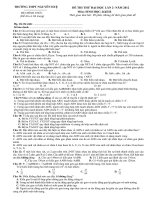 Đề thi thử đại học môn Sinh học năm 2016 (13)