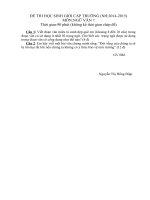 Đề văn 7 - sưu tầm đề kiểm tra, thi định kỳ học sinh giỏi môn văn bồi dưỡng (2)