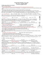 Đề thi thử đại học môn Vật lý (15)