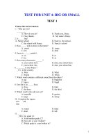 ĐỀ THI tiếng Anh lớp 6 (Bài 4)