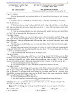 Đề tuyển sinh vào 10  môn Hóa học số 13