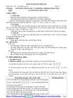 GIÁO ÁN ĐẠI SỐ 11 HỌC KÌ I MỚI NHẤT