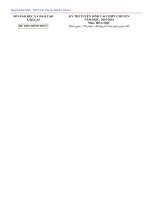 Đề tuyển sinh vào 10  môn Hóa học năm 2015 - 2016 số 12