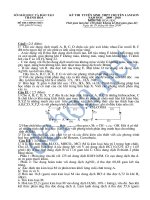 Đề thi vào lớp 10 môn Hóa học số 47