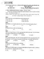 Đề thi vào lớp 10 môn Hóa học số 150