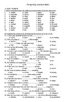 Đề anh 8 - sưu tập đề kiểm tra, thi học sinh giỏi tiếng anh 8 tham khảo bồi dưỡng  (93)