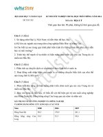 Đề thi thử tốt nghiệp địa lí THPT chuyên Đại học Sư phạm Hà Nội