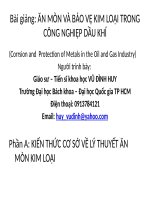 Bài giảng  ăn mòn và bảo vệ KIM LOẠI TRONG CÔNG NGHIỆP dầu KHÍ