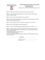 Đề thi học sinh giỏi môn Sinh học lớp 10 chọn lọc số 20