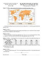 Đề thi học sinh giỏi môn Địa lí lớp 10 chọn lọc số 7