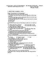 Đề thi học sinh giỏi môn Sinh học lớp 10 chọn lọc số 22