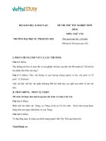 Đề thi thử tốt nghiệp môn Văn, năm 2014, trường Đại học Sư phạm Hà Nội