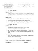 Đề thi học sinh giỏi môn Lịch sử lớp 10 chọn lọc số 13