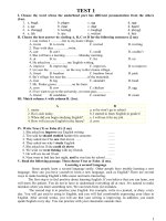 ôn thi HKI tiếng Anh lớp 9