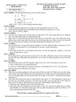 Đề thi vào lớp 10 môn Hóa học số 37