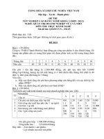 Đề thi tốt nghiệp cao đẳng nghề ngành quản trị doanh nghiệp vừa và nhỏ phần thực hành và đáp án mã (22)