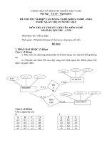 Đề thi tốt nghiệp cao đẳng nghề ngành quản trị cơ sở dữ liệu phần lý thuyết và đáp án mã (20)