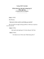 Đề thi học sinh giỏi Ngữ văn lớp 10 chọn lọc số 4