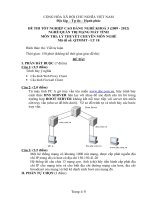 Đề thi tốt nghiệp cao đẳng nghề ngành quản trị mạng máy tính phần lý thuyết và đáp án mã  (18)