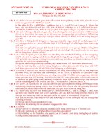 đề và đáp án HSG sinh