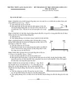 Khảo sát lần 1 học sinh giỏi lớp 10 thpt Lạng Giang số 1 môn vật lý