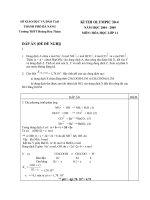 Đề thi học sinh giỏi môn Hóa học lớp 11 chọn lọc số 20