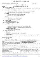 GIÁO ÁN ĐẠI SỐ 11 HỌC KÌ II MỚI NHẤT