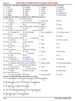 Đề anh 8 - sưu tập đề kiểm tra, thi học sinh giỏi tiếng anh 8 tham khảo bồi dưỡng  (127)