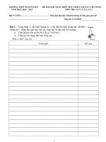 Đề thi casio lớp 12 số 2 THPT Ngô Sỹ Liên, Bắc Giang môn vật lý