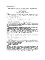 Đề tuyển sinh vào lớp 10 chuyên Hóa số 38