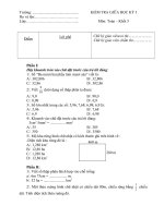 Đề Kiểm tra giữa kỳ I môn Toán lớp 5 số 17